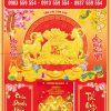 Bìa Lịch Bloc Dán Nổi 3D Túi Vàng