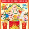 Bìa lịch gắn bloc Di Lặc