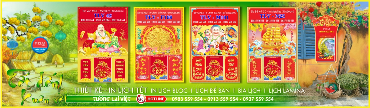In Bìa Lịch Treo Tường Gắn Bloc