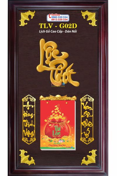 Lịch Gỗ Lộc Phát Vàng