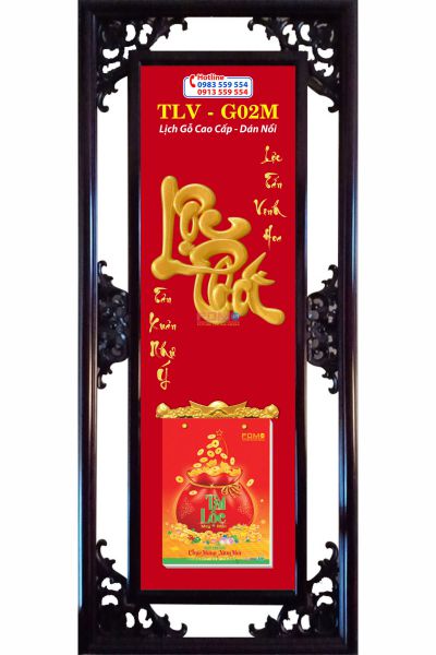 Lịch Gỗ Lộc Phát Vàng