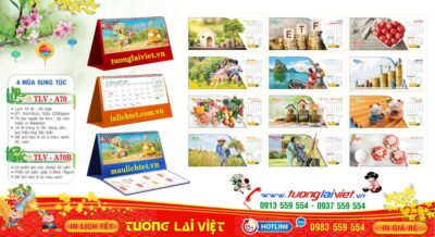 Mẫu Lịch Để Bàn Tết Sum Vầy