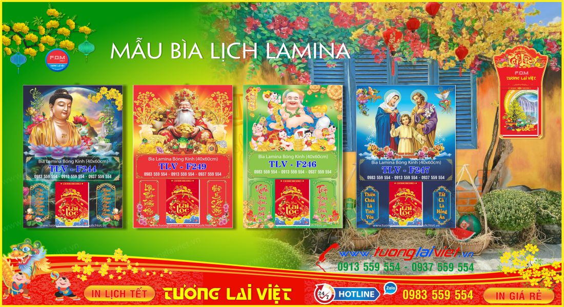 Mẫu Lịch Tết Laminate