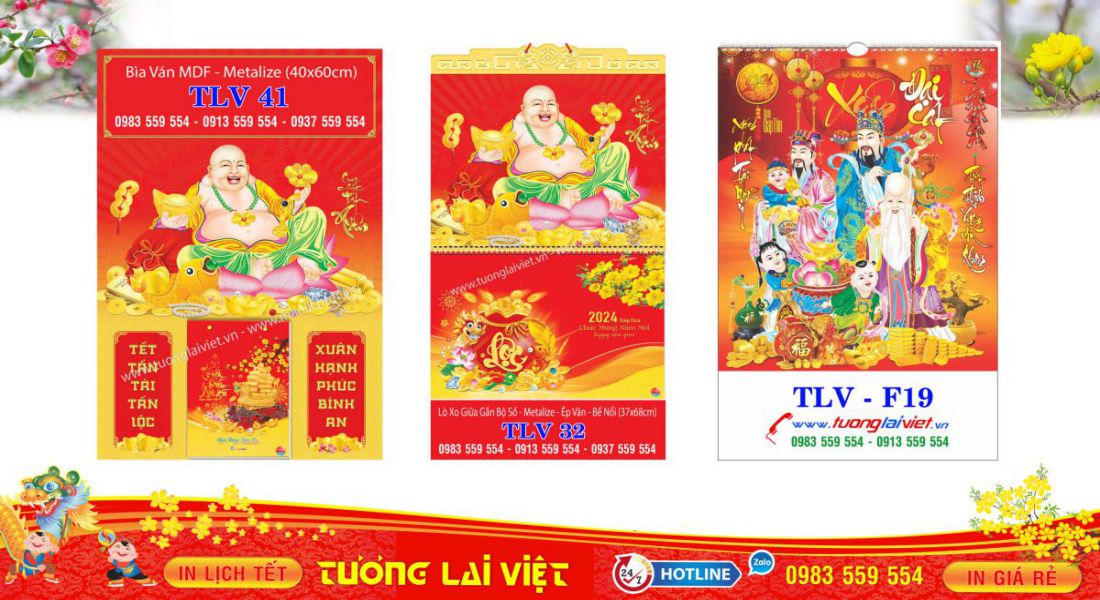 Mẫu Lịch Tết Phật Di Lạc